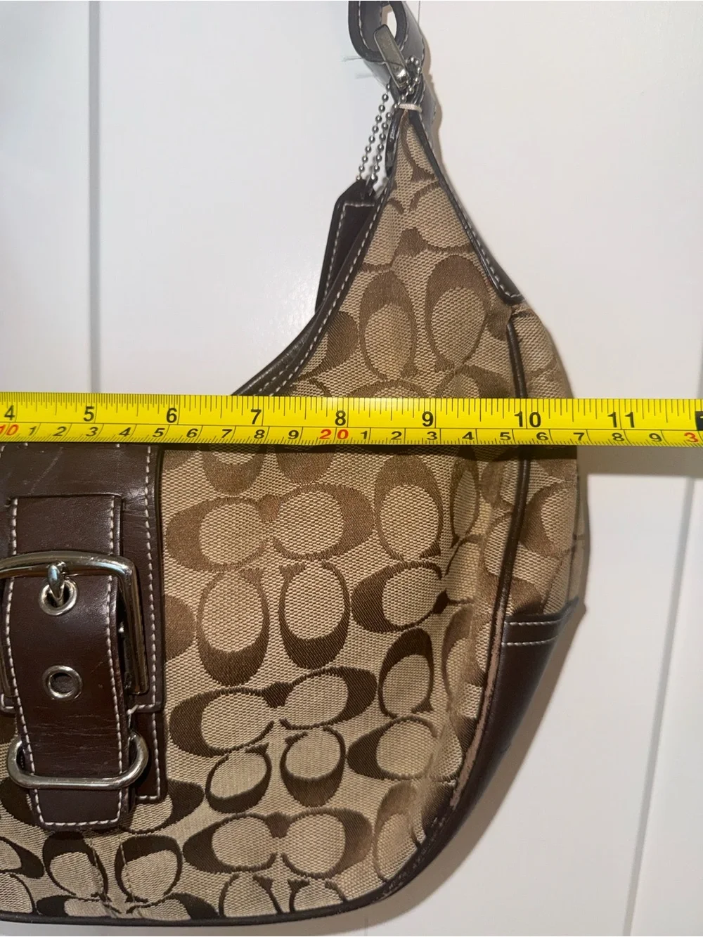 Coach Vintage Y2K Soho Signature Buckle Crescent Hobo Shoulder Bag F06363